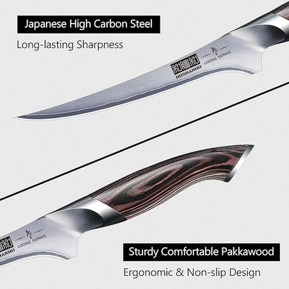 HOSHANHO Fillet Knife 7 Inch, Super Sharp Boning Knife in High Carbon Stainless - Image 3