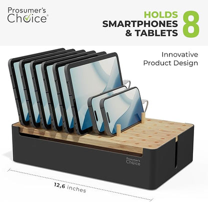 Prosumer's Choice Black Wooden Charging Station Organizer - Image 4
