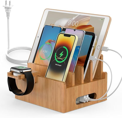 Pezin & Hulin Bamboo Charging Stations, Cell Phone Organizer by PezinHulin