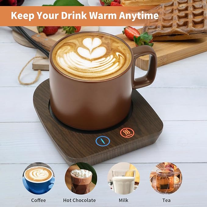 VOBAGA Imitation Wood Grain Coffee Cup Warmer & Mug Warmer - Image 6