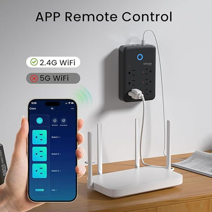 GHome Smart Plug Outlet Extender, USB Wall Charger - Image 3