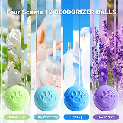 STRN Sneaker Deodorizer Balls 12 Packs, Linen & Lavender & Jasmine & Baby - Image 2