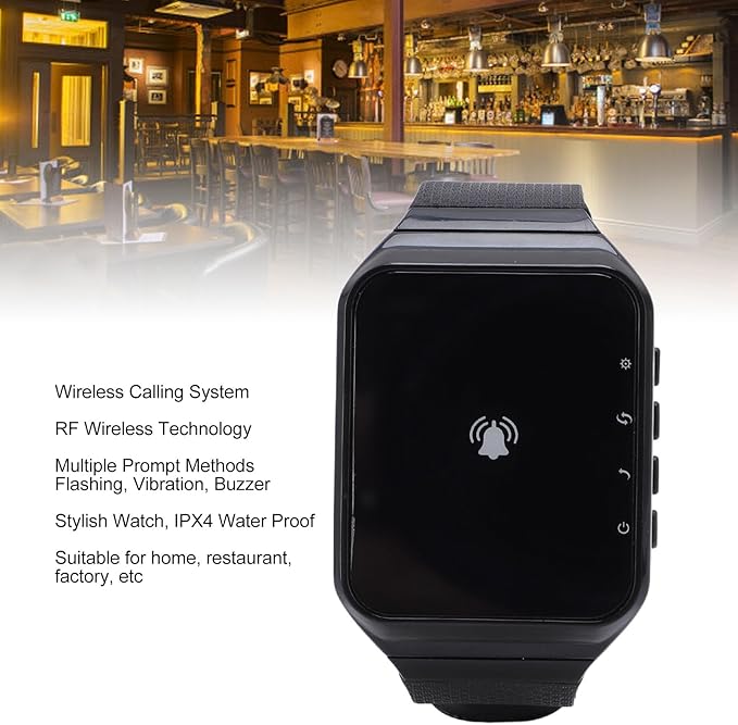 Yunseity Wireless Calling System, 1 Watch Receiver 1 Key Transmitter, Including - Image 3