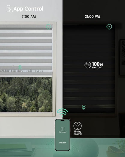 Yoolax Motorized Zebra Blinds Compatible - Image 4