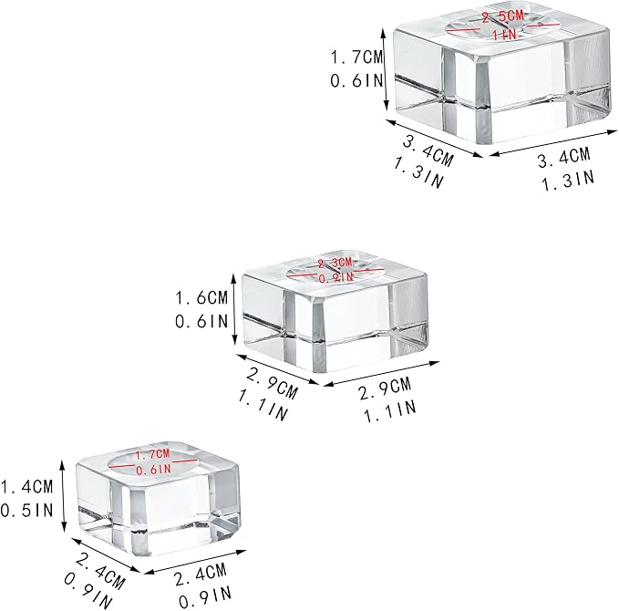 ZEERSHEE 6 Pack Square Crystal Display Bases - Image 2