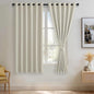 JIUZHEN Ivory Blackout Curtains by JIUZHEN