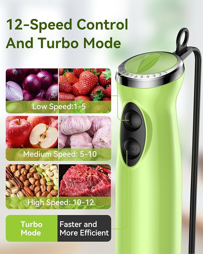 Immersion Blender Handheld 5 in 1 Hand Blender, 1000W Hand Mixer Stick - Image 4