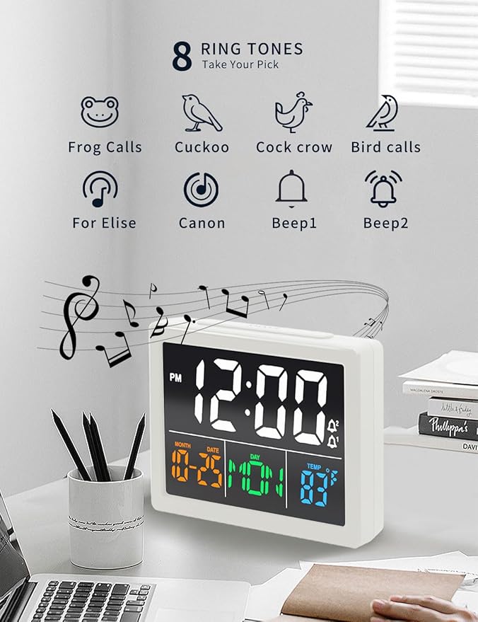 Digital Alarm Clock, with 5.5" Large LED Time Display, Adjustable Alarm Volume - Image 7