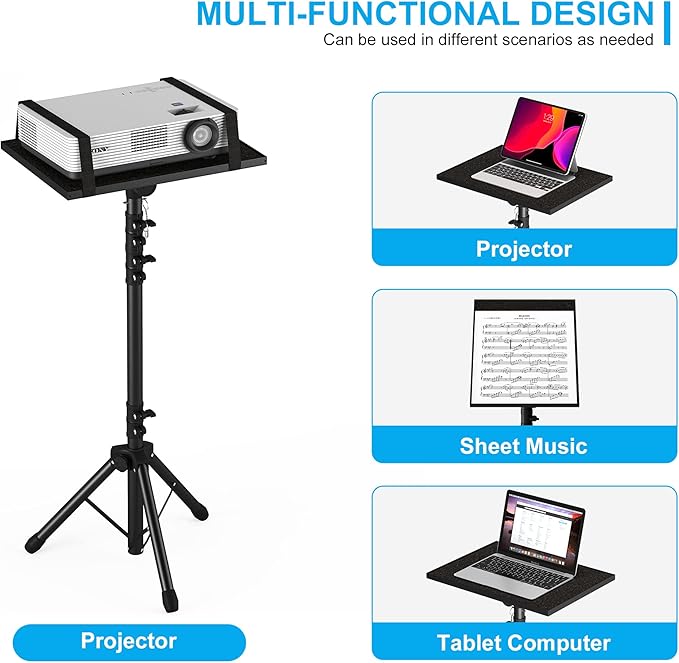 DECOSIS Projector Stand Tripod Adjustable, Laptop Height from 23.5 to 63.5 - Image 3