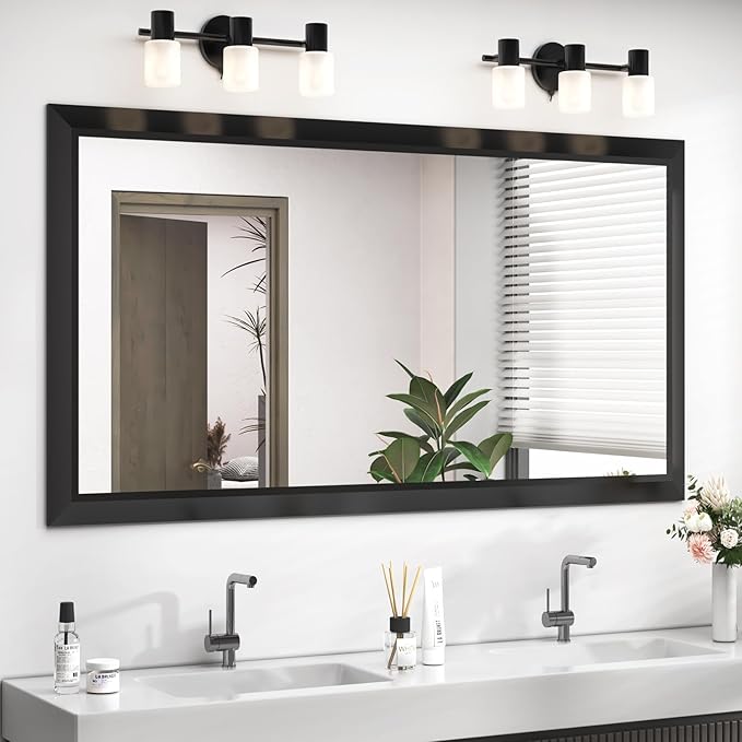 SMIROR Matte Black Bathroom Mirror by SMIROR