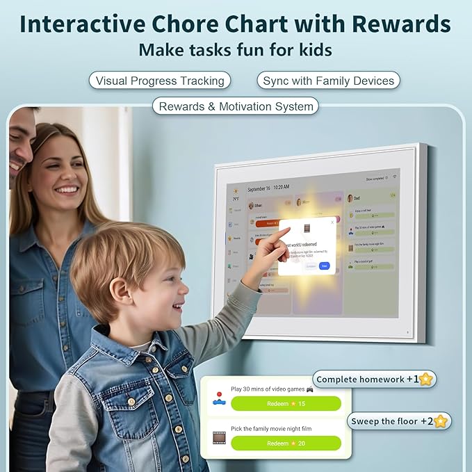Canupdog 15.6 Inch Digital Calendar, Electronic Planner & Chore Chart - Image 3