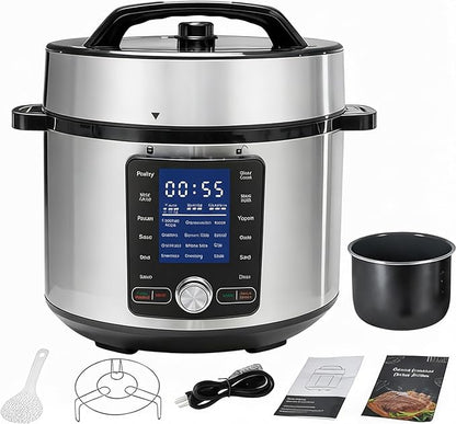 HealSmart 24-in-1 Electric Pressure Cooker 8.5 Quart, Non-Stick Stainless Steel by HealSmart