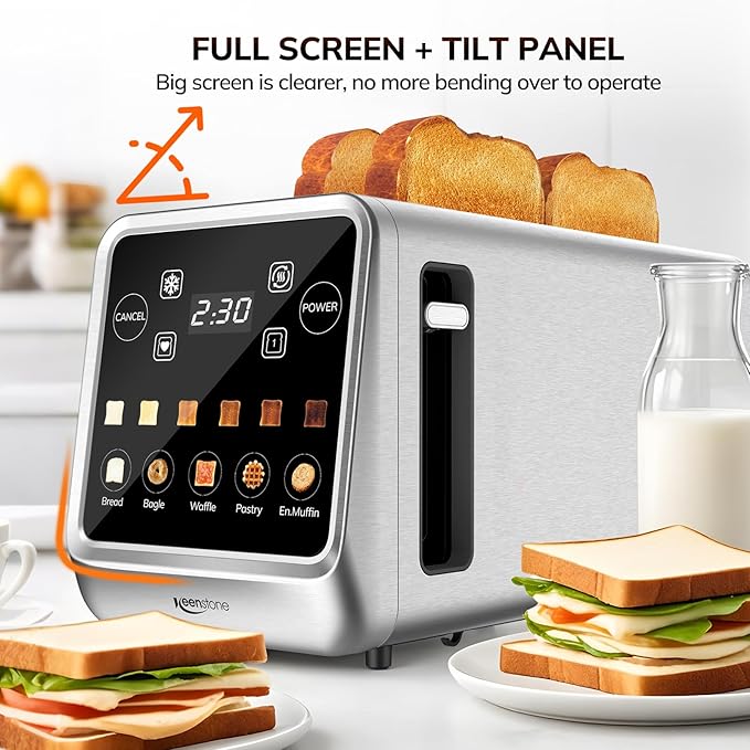 Keenstone Toaster 4 Slice, Digital Smart Toaster - Image 2