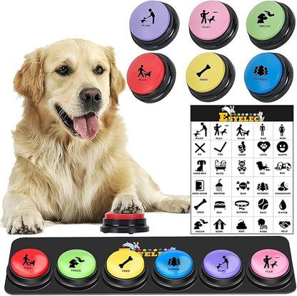 6 Pcs Dog Talking Button Set, Dog Buttons by ESYELEC