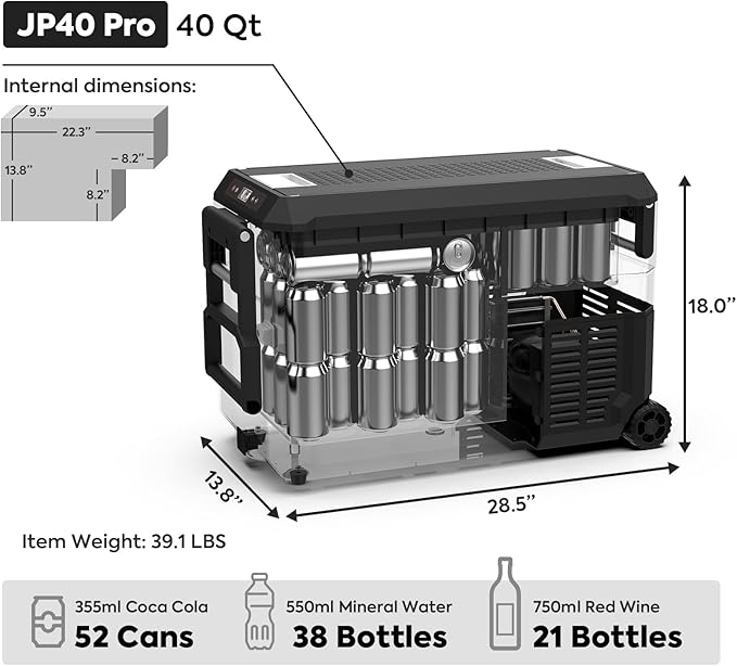 ICECO JP40 Pro 12 Volt Car Refrigerator, Portable Fridge Freezer - Image 3