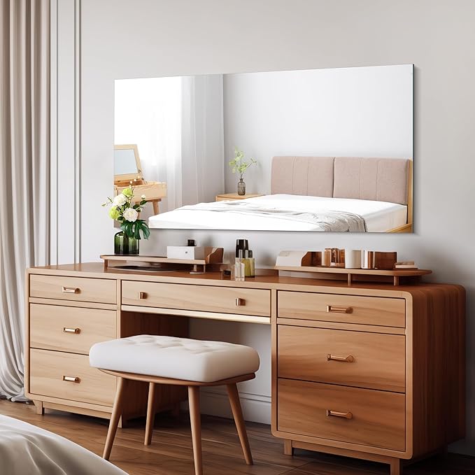 CILIBER Frameless Mirror, 24x48 Inch Large Bathroom Mirrors - Image 2