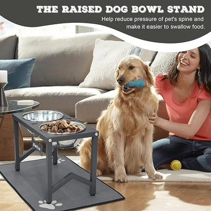 Elevated Dog Bowl Stand, 11.8 Inch Tall Raised Feeder - Image 7