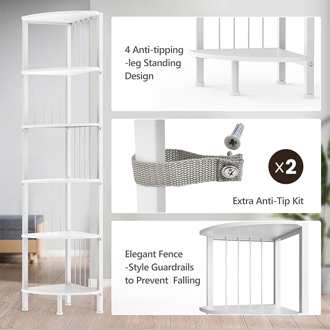 MonaSixy 6 Tier Corner Shelf - Image 7