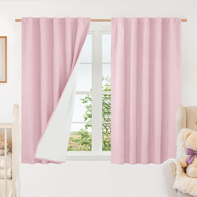 LAMIT Linen 100% Blackout Window Curtains by LAMIT