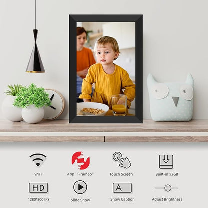 FRAMEO Digital Photo Frame WiFi 32GB 10.1 Inch 1280x800 IPS Touch Screen - Image 3