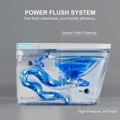 Smart Toilet with Bidet Built in, Bidet Toilet with Heated Seat and Night Light - Image 5