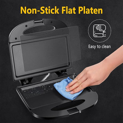 Aigostar Sandwich Maker with Non-stick Deep Grid Surface - Image 7