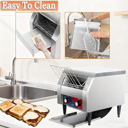 CTJ Commercial Toaster 300 Slices/Hour Electric Conveyor Belt Toaster Heavy - Image 5