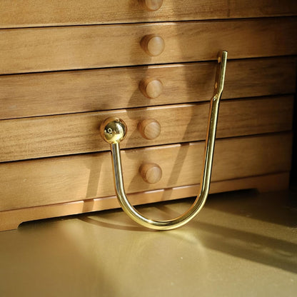 Curtain Tie Backs Hooks, 2 Pcs Metal Curtain Holdbacks, Retro U-Shaped Wall Mounted Curtain Tieback Decorative Drapery Holder with Screws for Bedroom Fixed Curtain or Hanging Items