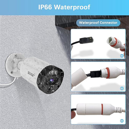 【90-Day Storage & 2-Way Audio】 5MP Outdoor Wired Security Camera System - Image 5