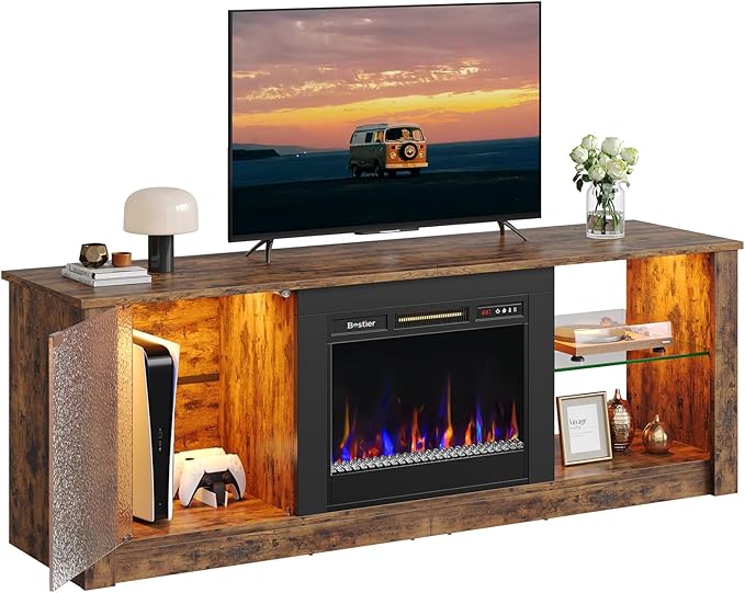 Bestier 63" Modern Fireplace TV Stand - Image 9
