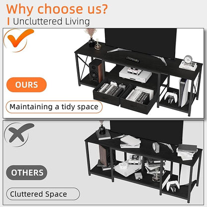 GYIIYUO TV Stand with Fabric Drawers - Image 3