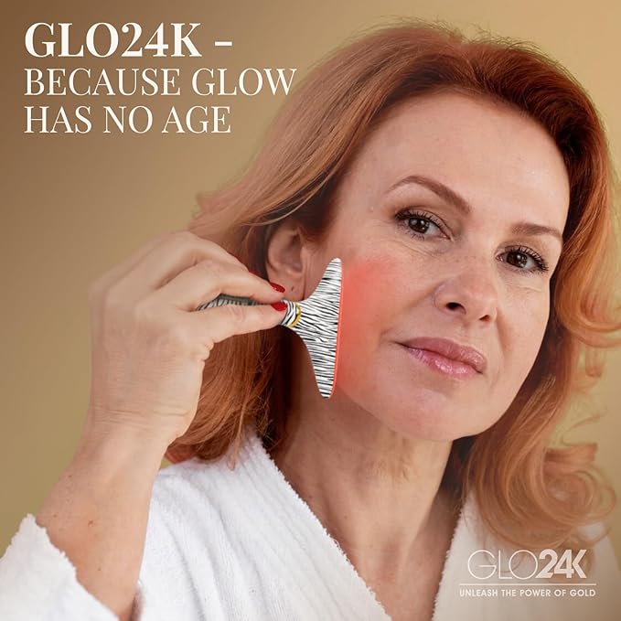 GLO24K Red Light for Face & Neck Beauty Device - 7 in 1 Facial Massager Tool - Image 7