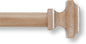 MODE Farmhouse Oak Curtain Rod, Square Finial - 76" to 144" | Strong 1-1/8" diameter adjustable steel rod and brackets, Easy to Install, Mounting Hardware Included, Supports up to 22 lb