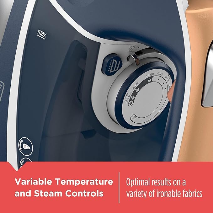 Black+Decker Elite Pro-Series Steam Iron, 6 Settings 1700 Watt - Image 3