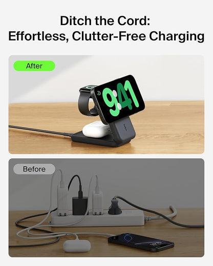 Belkin MagSafe Charger Compatible, 3-in-1 Charging Station, Qi2.2 25W Magnetic - Image 6