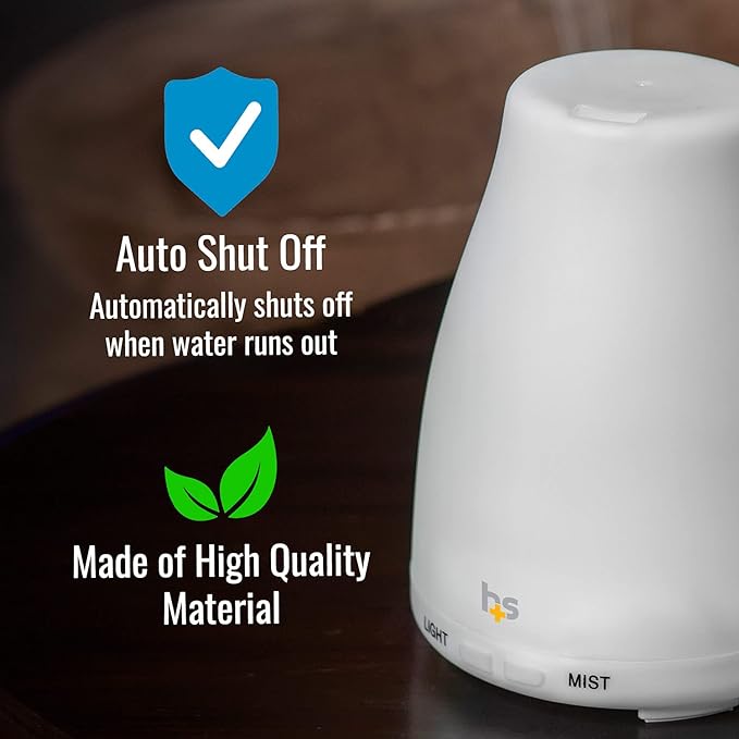 HealthSmart Essential Oil Diffuser, Cool Mist Humidifier and Aromatherapy - Image 5