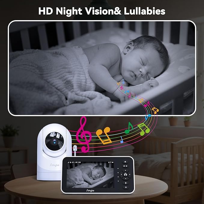 Video Baby Monitor with Camera and Audio, No Wifi or Free App Mode, - Image 8
