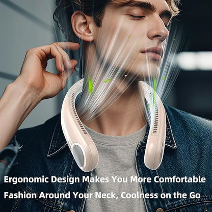Portable Neck Fan, Hands Free Personal Wearable Bladeless Fan, 6000mAh USB - Image 7