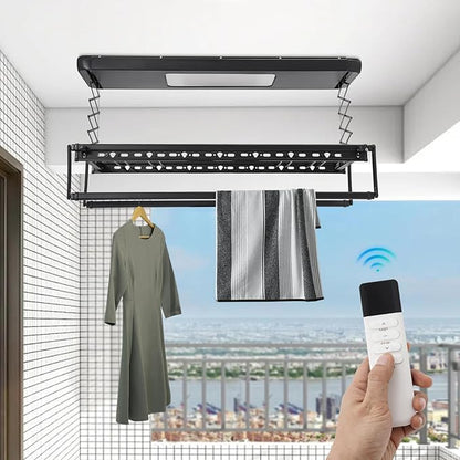 banborba Electric Retractable Airing Rack, Ceiling Mounted Clothes Drying Rack - Image 2