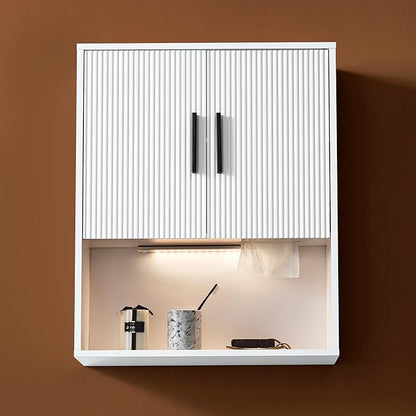 Modern Fluted Bathroom Wall Cabinet by Amellix