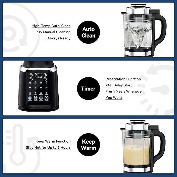 Blenders for Kitchen with Tamper 1500W Adjustable 26000-60000RPM High Speed - Image 3