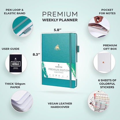 Clever Fox Planner Premium Edition – Undated Luxurious Weekly & Monthly Planner - Image 2