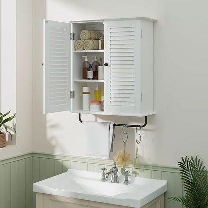 Bathroom Wall Cabinet, Over The Toilet Storage Cabinet, Wooden Wall Cabinet - Image 2