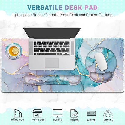 ToLuLu Desk Mat, XXL Large Mouse Pad Wrist Support Set，4 in1 Gaming Mousepad - Image 8