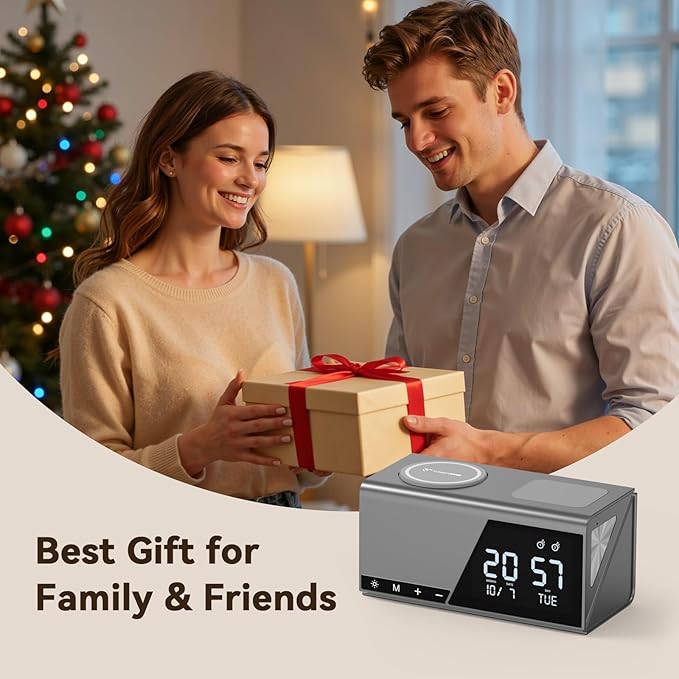 TobenONE 6-in-1 Alarm Clock Wireless Charging Station - Image 7