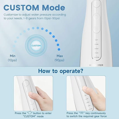 Water Flosser for Teeth with Detachable Washable Tank, 5 Modes Rechargeable - Image 7