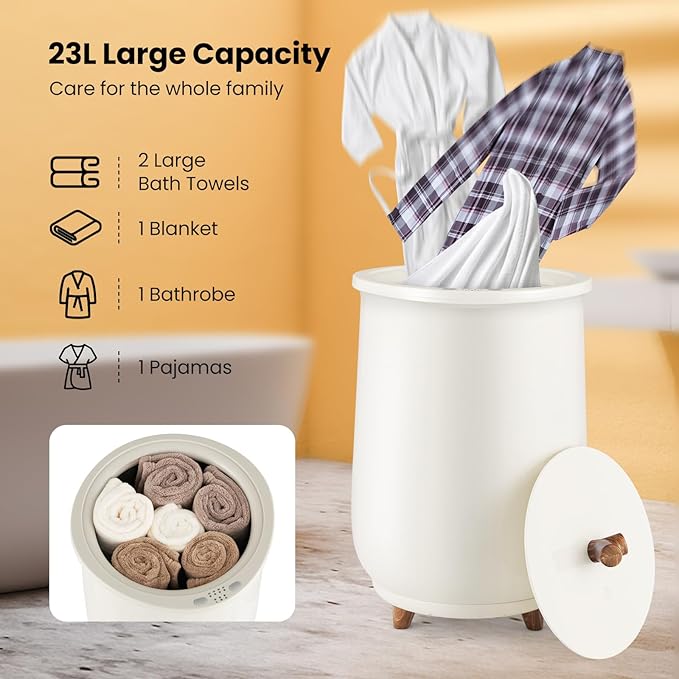 Tangkula Towel Warmer Bucket, 23L Large Luxury Bucket-Style Towel Warmer - Image 2