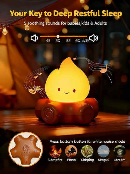 3 PCS Campfire Night Light, Rechargeable Flame Lamp, Cute Desk Lamps - Image 5