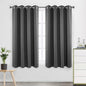 CUCRAF Dark Grey Blackout Curtains 45 inch Length, Thermal Insulated Room by CUCRAF