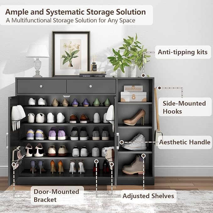 Loomie 5-Tier Shoe Cabinet - Image 5